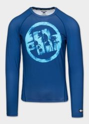 Rashguard longsleeve męski PITBULL techniczna koszulka sportowa LOGO PALMS. Brązowe t-shirty sportowe męskie PITBULL, m, z elastanu, bez ramiączek, na fitness i siłownię. Za 189.00 zł.