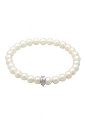 Nenalina Damska klasyczna bransoletka do charmsów perłowa w srebrze próby 925 Bransoletki 1 ct Damski. Białe bransoletki damskie Nenalina, srebrne. Za 83.99 zł.