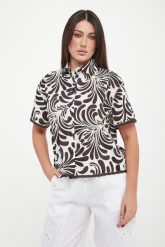 Koszula damska ze wzorem TWINSET U&B. Koszule damskie Twinset U&B, l, bez wzorów, bez kołnierzyka, bez ramiączek. Za 669.00 zł.