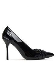 KARL LAGERFELD Szpilki Sarabande KL30927 Czarny. Czarne szpilki Karl Lagerfeld, bez wzorów, ze skóry, bez obcasa. Za 879.99 zł.