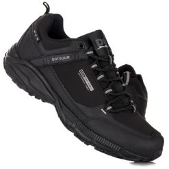 Buty męskie turystyczne trekkingowe DK PREDATOR BLK SOFTSHELL. Czarne buty trekkingowe męskie DK, z softshellu, bez zapięcia, trekkingowe. Za 169.00 zł.