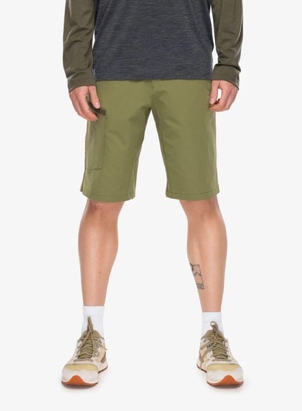 Spodenki męskie Ortovox Pelmo Shorts. Zielone szorty męskie ORTOVOX, z elastanu, bez kołnierzyka. Za 434.49 zł.