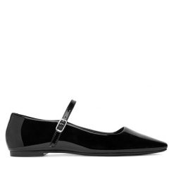 Baleriny GINO ROSSI. Czarne baleriny damskie Gino Rossi, bez wzorów, bez obcasa. Za 269.99 zł.