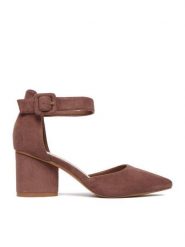 DeeZee Czółenka CEO-112233 Bordowy. Czerwone czółenka damskie DeeZee, bez wzorów, z materiału, bez obcasa. Za 139.99 zł.