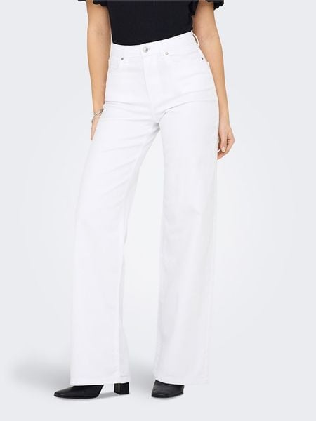 ONLY Dżinsy - Comfort fit - w kolorze białym rozmiar: S/L32. Białe jeansy damskie Only, z podwyższonym stanem. Za 109.78 zł.