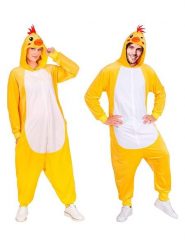 Carnival Party Kombinezon kostiumowy "Chick" w kolorze żółto-białym rozmiar: L/XL. Białe kombinezony damskie Carnival Party, l, bez wzorów, bez kołnierzyka, bez ramiączek, krótkie. Za 126.99 zł.