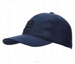 Czapka tenisowa Fila Cap Max granatowa. Niebieskie czapki z daszkiem damskie Fila, bez wzorów, z materiału. Za 79.00 zł.