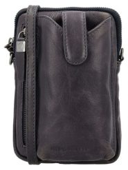 HIDE & STITCHES Skórzana torebka "Porto" w kolorze czarnym na telefon - 13 x 19 x 2 cm rozmiar: onesize. Czarne torebki klasyczne damskie HIDE & STITCHES, bez wzorów, z materiału, bez dodatków. Za 173.99 zł.