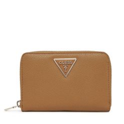 Portfel Guess. Brązowe portfele damskie Guess, z aplikacjami. Za 169.99 zł.