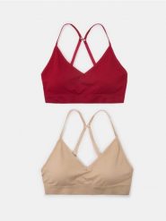 Top 2 pack - wielobarwny. Topy sportowe damskie Sinsay, l, bez wzorów, bez ramiączek. Za 29.99 zł.