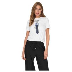 Koszulka crop top Kobieta ONLY Onlemma Life Reg S/S Lady Top Box Jrs. Białe topy damskie Only, s, bez wzorów, z bawełny, bez kołnierzyka. Za 126.65 zł.