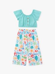 Mayoral Komplet top i spodnie 3597 Kolorowy Regular Fit. Spodnie dziewczęce Mayoral, z bawełny. Za 129.99 zł.