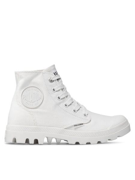 Palladium Trapery Pampa Hi Mono U 73089-116-M Biały. Białe buty zimowe męskie Palladium, z materiału, bez zapięcia. Za 319.99 zł.