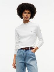 Tommy Hilfiger koszulka z długim rękawem Kobiety Bawełna (100%) biały, L. Białe t-shirty damskie Tommy Hilfiger, l, bez wzorów, z bawełny, bez kołnierzyka. Za 249.95 zł.