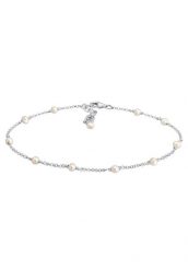 Elli Damska bransoletka na kostkę z perłami słodkowodnymi w srebrze 925 Sterling Silver Biżuteria dla stóp 1 ct Damski. Szara bransoletki damskie Elli, srebrne. Za 228.99 zł.