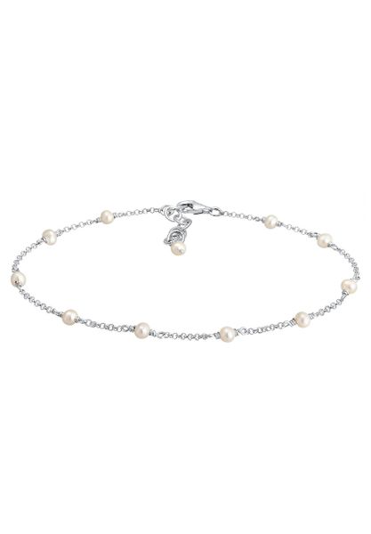 Elli Damska bransoletka na kostkę z perłami słodkowodnymi w srebrze 925 Sterling Silver Biżuteria dla stóp 1 ct Damski. Szara bransoletki damskie Elli, srebrne. Za 252.59 zł.