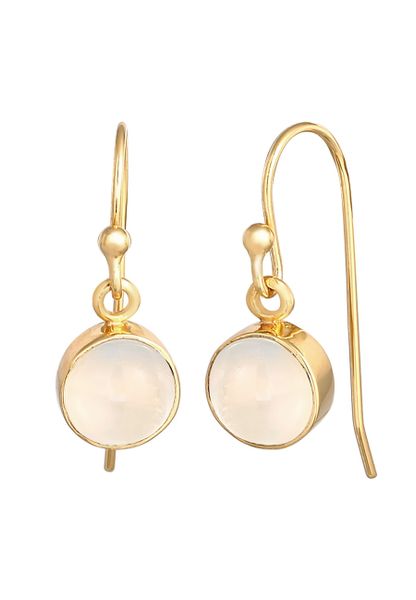 Elli Damskie kolczyki klasyczne Trend Blogger z kamieniem księżycowym w pozłacanym srebrze 925 Sterling Silver Kolczyki 1 ct. Szare kolczyki damskie Elli, z kamieniem księżycowym, pozłacane. Za 293.99 zł.