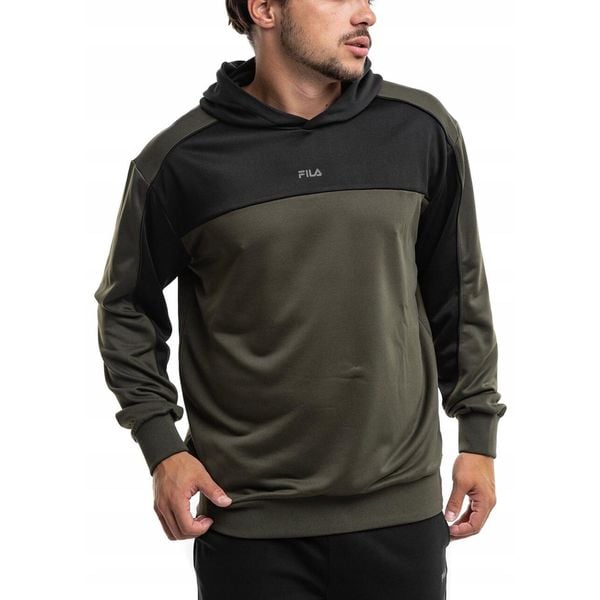 Bluza Męska Z Kapturem Fila Luźna Sportowa Dresowa Treningowa Hoodie r. XL. Zielone bluzy sportowe męskie Fila, m, z dresówki. Za 218.00 zł.