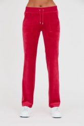JUICY COUTURE Czerwone spodnie dresowe Del Ray Pocket Pant. Czerwone spodnie dresowe damskie Juicy Couture, s, bez wzorów, z dresówki. W wyprzedaży za 359.99 zł.