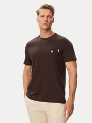 Beverly Hills Polo Club T-Shirt P-SS26M-TS414000 Brązowy Regular Fit. Brązowe koszulki polo męskie Beverly Hills Polo Club, m, bez wzorów, z bawełny, bez ramiączek. Za 129.99 zł.