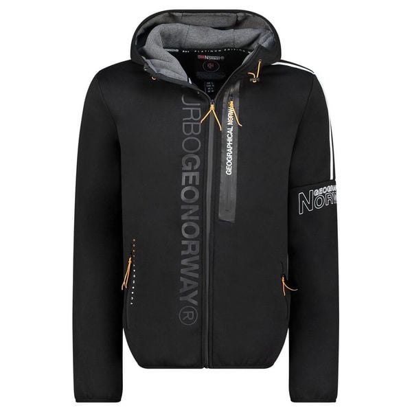 Bluza męska Geographical Norway FREESTYLE DB BLACK MEN 054, czarna. Brązowe bluzy z kapturem męskie Geographical Norway, m, z polaru. Za 149.00 zł.
