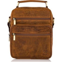Listonoszka saszetka męska brązowa vintage PAOLO PERUZZI T-28-HBR. Brązowe saszetki męskie Paolo Peruzzi, ze skóry. Za 139.99 zł.