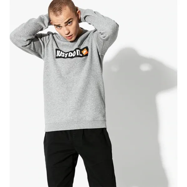 Nike Bluza M Nsw Crew Flc Hbr , szary, rozmiar XXL. Szare bluzy bez kaptura męskie Nike, m, z bawełny. W wyprzedaży za 159.00 zł.