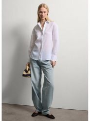 STEFANEL Bluzka w kolorze białym rozmiar: 42. Białe bluzki damskie Stefanel, bez wzorów, bez kołnierzyka, bez ramiączek. Za 173.99 zł.