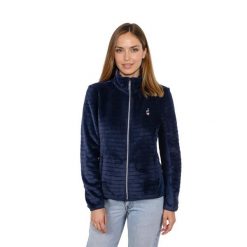 Bluza polarowa damska AULP VERKO Ciepła ze stójką. Niebieskie bluzy bez kaptura damskie Aulp, z polaru. Za 279.99 zł.
