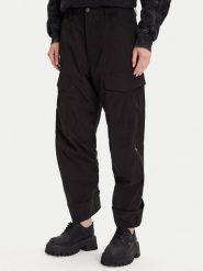 G-Star Raw Spodnie materiałowe Cargo 3D D27022-D909 Czarny Boyfriend Fit. Czarne spodnie materiałowe damskie G-Star Raw, bez wzorów, z materiału, retro. Za 459.99 zł.