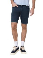 Timezone Szorty - Slim fit - w kolorze granatowym rozmiar: W29. Niebieskie szorty męskie Timezone, ze skóry, bez kołnierzyka. Za 92.21 zł.