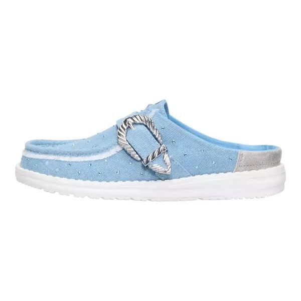 HeyDude Damskie Mokasyny Wendy Slip Buckle Denim. Niebieskie mokasyny damskie Hey dude, z denimu. Za 249.00 zł.