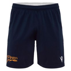 Szorty treningowe Sale Sharks 2024/25. Białe szorty męskie Macron, bez kołnierzyka. Za 304.50 zł.