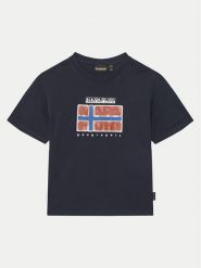 Napapijri T-Shirt S-Sella NP0A4IGX S Granatowy Regular Fit. Niebieskie t-shirty chłopięce Napapijri, bez wzorów, z bawełny, bez ramiączek. Za 89.99 zł.