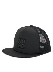 HUGO Czapka z daszkiem G00308 Czarny. Czarne czapki dziecięce Hugo, bez wzorów, z materiału. Za 139.99 zł.