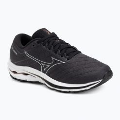 Buty do biegania męskie Mizuno Wave Inspire 18 D black/silver/ebony. Czarne obuwie do biegania damskie Mizuno, mizuno wave. Za 269.99 zł.