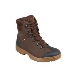 Buty myśliwskie męskie Land 100 Warm. Brązowe buty sportowe na co dzień męskie SOLOGNAC, z gumy, bez zapięcia. Za 199.99 zł.