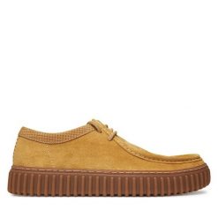Półbuty Clarks. Żółte półbuty męskie Clarks, bez zapięcia. Za 379.99 zł.