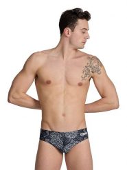 Arena Kąpielówki w kolorze czarno-szarym rozmiar: 6. Czarne kąpielówki męskie Arena, bez wzorów, z materiału. Za 87.40 zł.