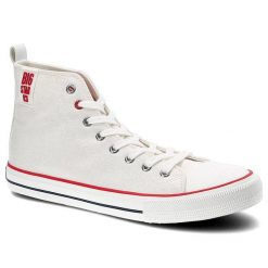 Białe Trampki Męskie Big Star Wygodne Obuwie. Białe trampki i tenisówki męskie Big Star, bez wzorów, z materiału, bez zapięcia. Za 95.00 zł.