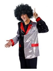 CHAKS Kurtka kostiumowa "Sequin" w kolorze srebrno-czarnym rozmiar: XXL. Czarne kurtki męskie CHAKS, xxl, bez wzorów, bez kaptura. Za 69.75 zł.