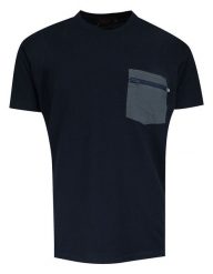 T-shirt Męski, Granatowy 100% BAWEŁNA, U-neck, z Kieszonką, Męski, Krótki Rękaw -KINGS. Niebieskie t-shirty męskie Kings, m, bez wzorów, z bawełny, bez kołnierzyka. Za 69.00 zł.