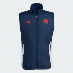 Bezrękawnik France. Niebieskie kamizelki męskie Adidas, s. W wyprzedaży za 319.20 zł.