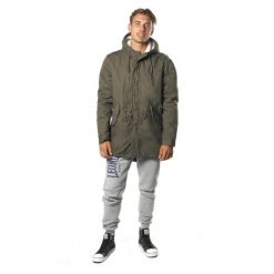 Męska parka Leone 1947 Apparel. Zielone parki męskie LEONE 1947 APPAREL, l, bez wzorów, z tkaniny. Za 328.38 zł.