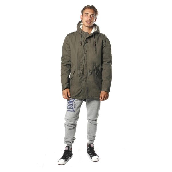 Męska parka Leone 1947 Apparel. Zielone parki męskie LEONE 1947 APPAREL, l, bez wzorów, z tkaniny. Za 328.38 zł.