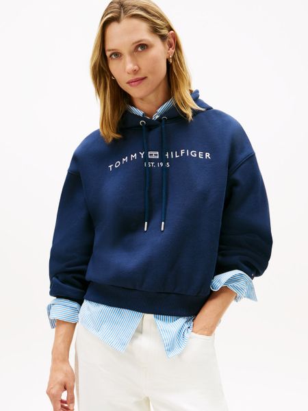 Tommy Hilfiger bluza z kapturem Kobiety niebieski, XS. Niebieskie bluzy z kapturem damskie Tommy Hilfiger, xs, z materiału. Za 279.95 zł.