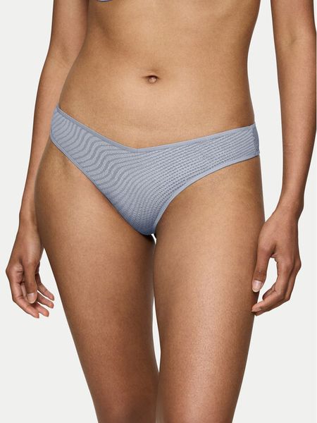 Triumph Stringi Harmony Spotlight 10217381 Niebieski. Niebieskie stringi damskie Triumph, bez wzorów, z syntetyku. Za 59.99 zł.