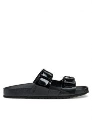 Geox Klapki D Brionia R D55Y3M 000HH C9999 Czarny. Czarne klapki damskie Geox, bez wzorów, ze skóry, bez obcasa. Za 229.99 zł.