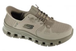 Buty sportowe Sneakersy męskie, Slip-Ins: Glide-Step Pro. Zielone buty sportowe na co dzień męskie Skechers, z materiału, bez zapięcia, trekkingowe. Za 429.99 zł.