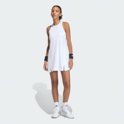Sukienka Club Tennis Climacool. Białe sukienki damskie Adidas, xl, bez wzorów, sportowe, bez kołnierzyka, bez ramiączek, sportowe. Za 259.00 zł.